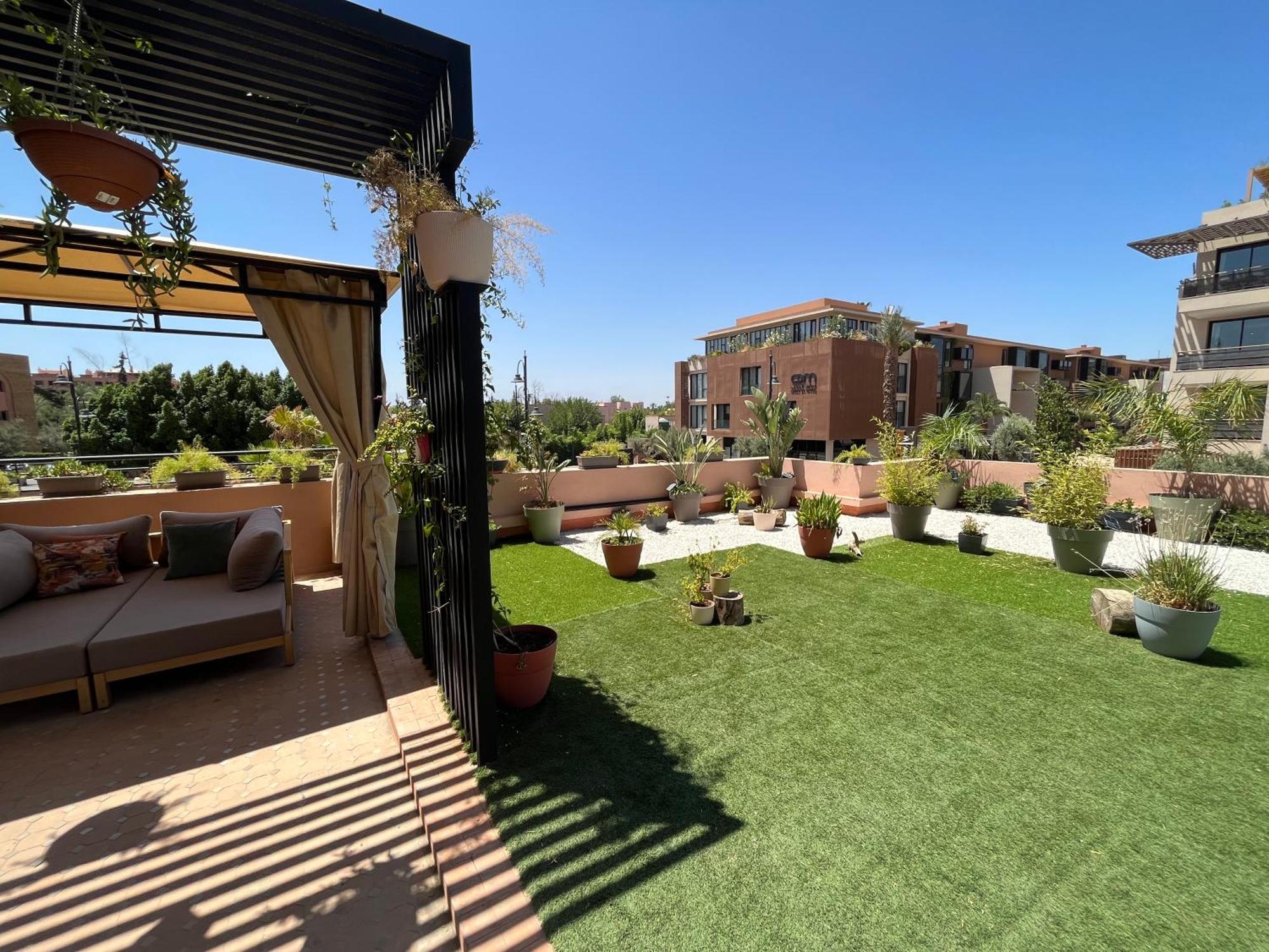 马拉喀什Marrakech M Avenue Terrasse Jardin公寓 外观 照片