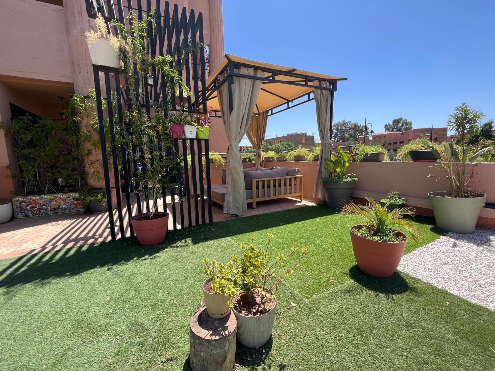马拉喀什Marrakech M Avenue Terrasse Jardin公寓 外观 照片